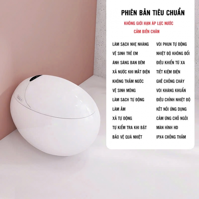 Bồn cầu thông minh hình quả trứng cao cấp 035