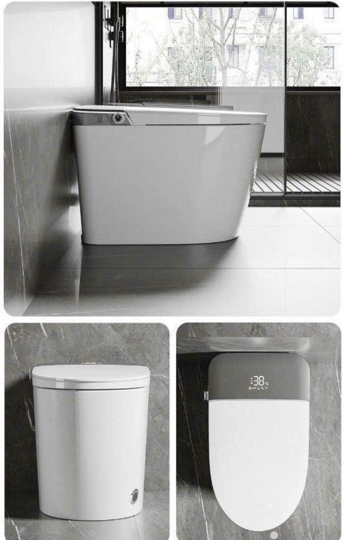 Bồn cầu thông minh tự động làm sạch không áp lực nước khử trùng cảm ứng 008