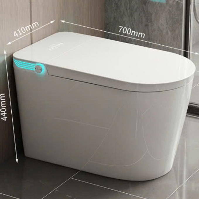 Bồn cầu thông minh tự động tích hợp tấm chắn bọt 360 độ 016