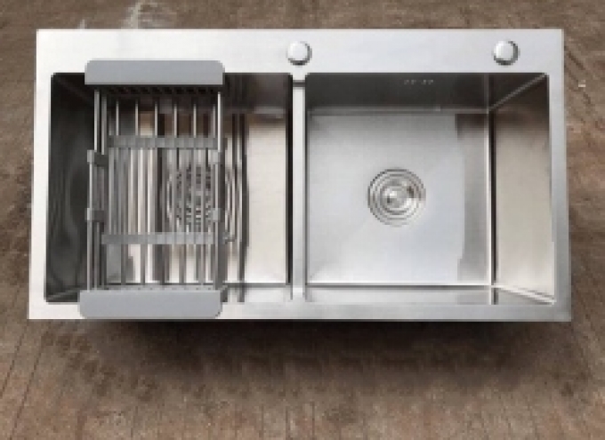 Chậu rửa chén bát 2 hộc inox cao cấp 001