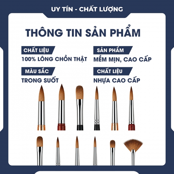 Cọ đắp bột lông chồn số 16 Kolinsky chính hãng 1065