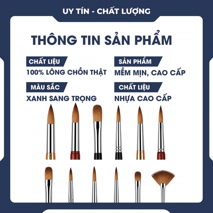 Cọ đắp bột lông chồn số 16 Kolinsky chính hãng cao cấp 1259