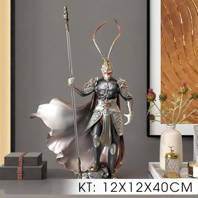 Đồ decor trang trí tượng Tôn Ngộ Không chiến đấu cao cấp 003