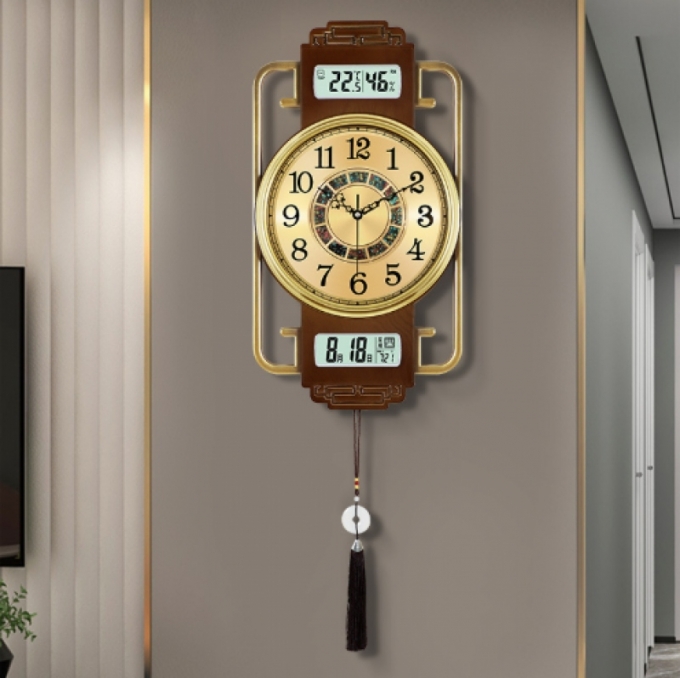 Đồng hồ treo tường nhà gỗ đàn hương cao cấp DH372