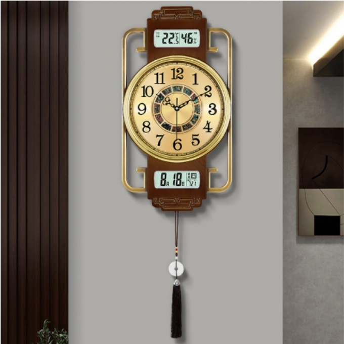 Đồng hồ treo tường nhà gỗ đàn hương cao cấp DH372