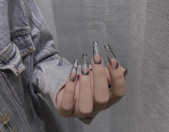 Vẽ gel nổi tráng gương - Nails Hàn Quốc siêu xinh, dễ làm | Ly Đặng Nails -  YouTube