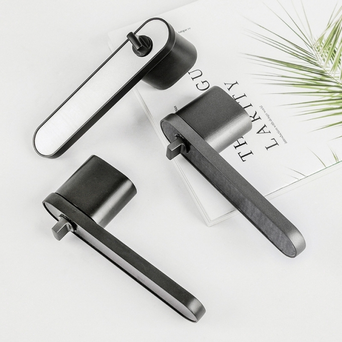 Khóa Cửa Tay Gạt Bo Tròn Đen Trắng Tối Giản 154