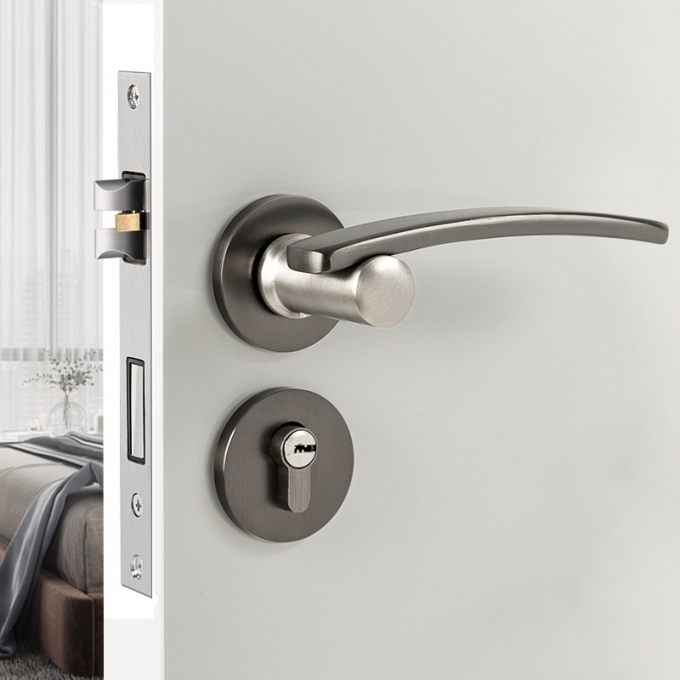 Khóa Cửa Tay Gạt Cong Dài Thanh Lịch 158