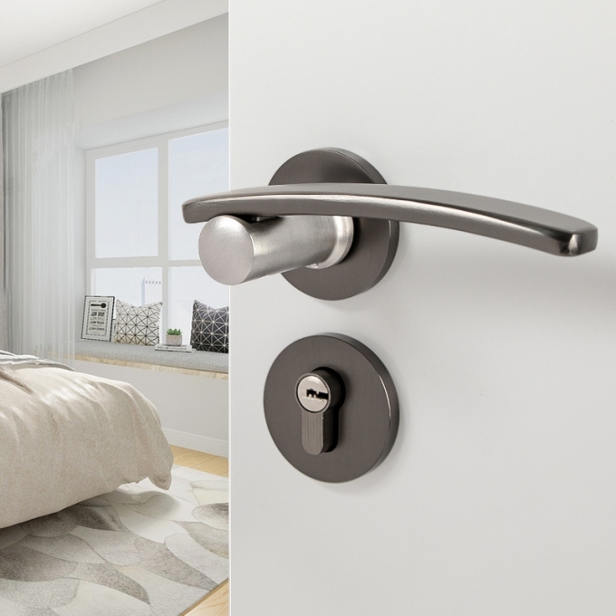 Khóa Cửa Tay Gạt Cong Dài Thanh Lịch 158