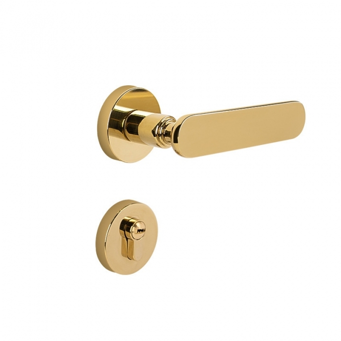 Khóa Cửa Tay Gạt Đen Nhám Dáng Cong Nhẹ 155
