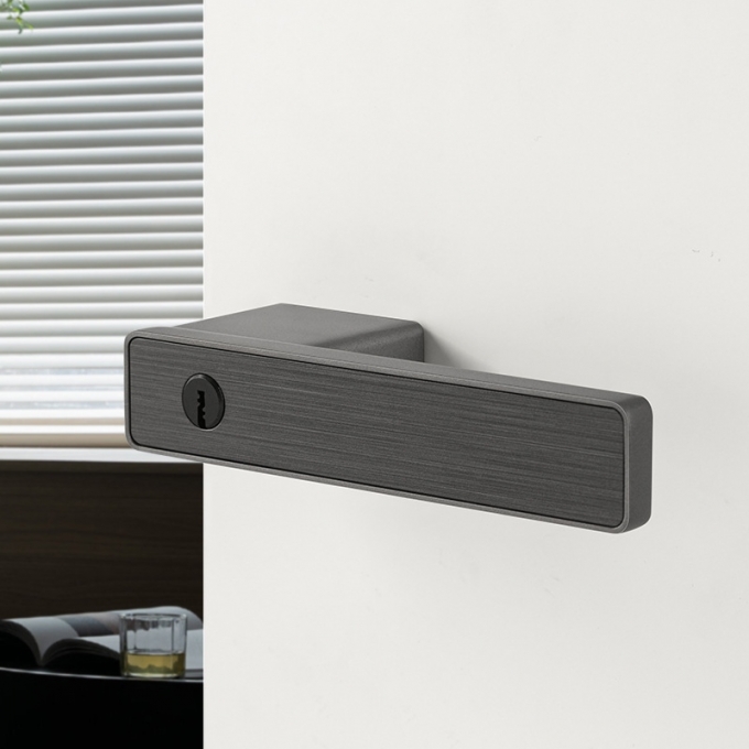 Khóa Cửa Tay Gạt Đen Trắng Tối Giản 153