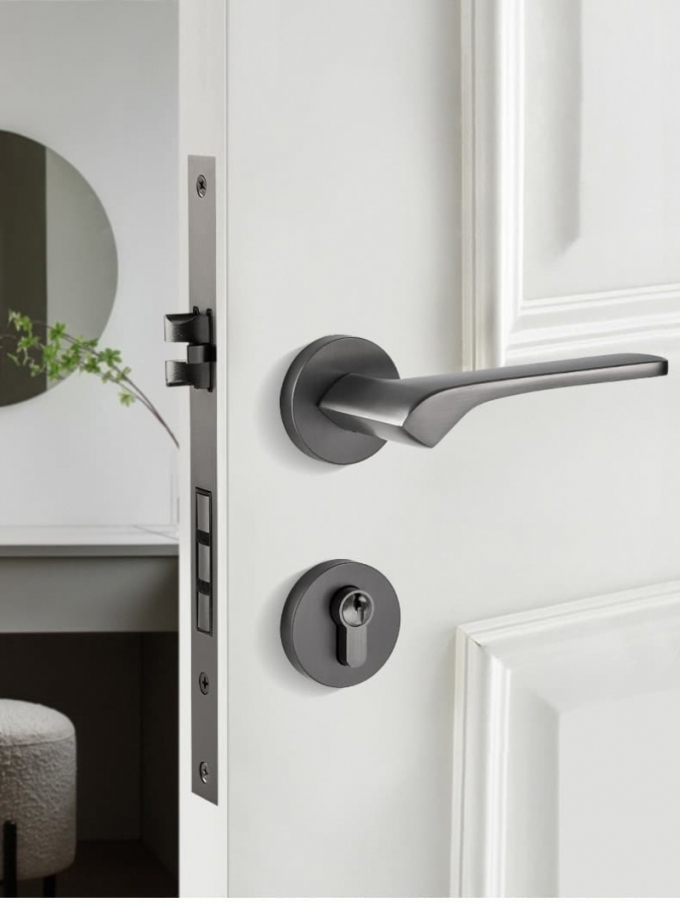 Khóa cửa tay gạt hợp kim phong cách hiện đại 142