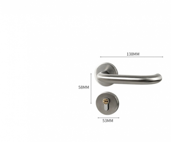 Khóa Cửa Tay Gạt Mịn Màu Ghi Bạc Nhã Nhặn 157