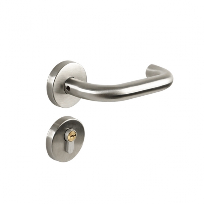 Khóa Cửa Tay Gạt Mịn Màu Ghi Bạc Nhã Nhặn 157
