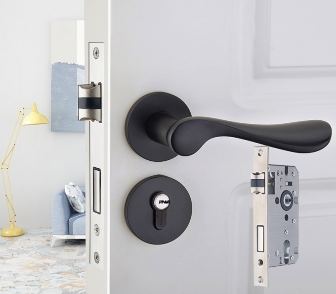 Khóa cửa tay gạt phân thể phong cách hiện đại KCSP005