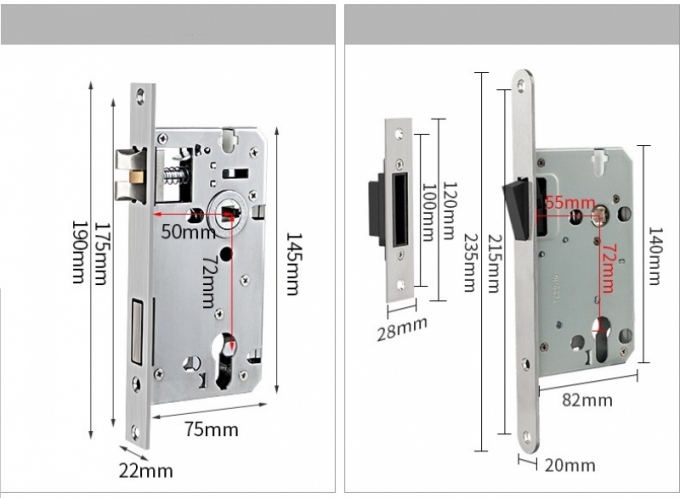 Khóa cửa tay gạt phong cách tối giản màu đen titan 159