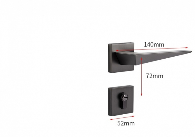 Khóa cửa tay gạt phong cách tối giản màu đen titan 159