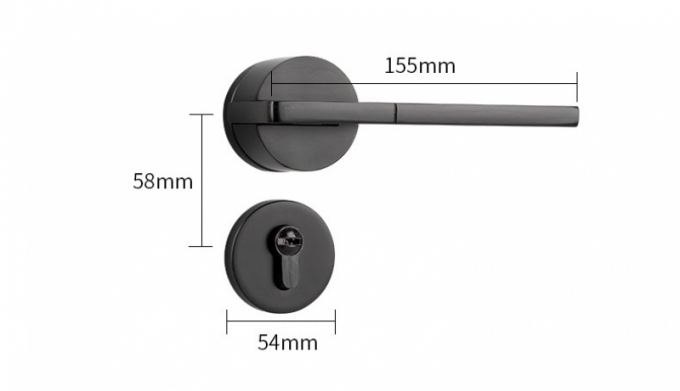 Khóa Cửa Tay Gạt Tròn Mặt Mờ Tinh Tế 151