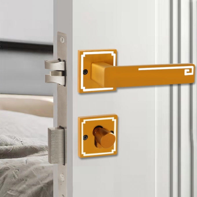 Khóa Tay Gạt Hộp Đen Viền Trắng Sang Trọng 156