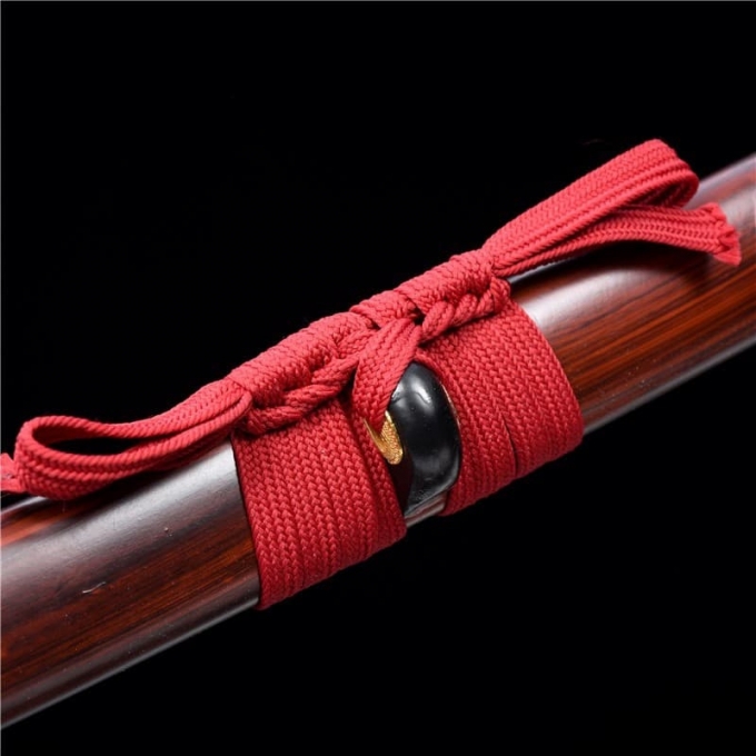 Kiếm gỗ samurai nhật bản bao vân gỗ kèm tsuba 026