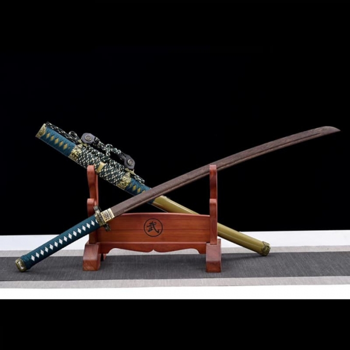 Kiếm gỗ samurai Nhật Bản kèm chắn kiếm tsuba 035