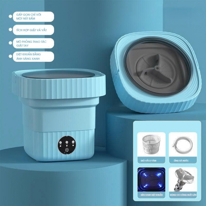 Máy giặt mini gấp gọn diệt khuẩn MG010