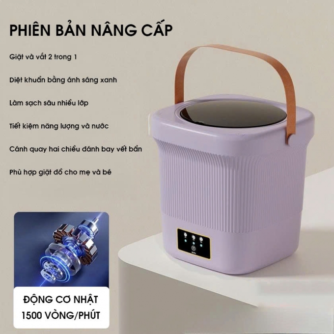 Máy giặt mini giặt và sấy khô hoàn toàn tự động MG005