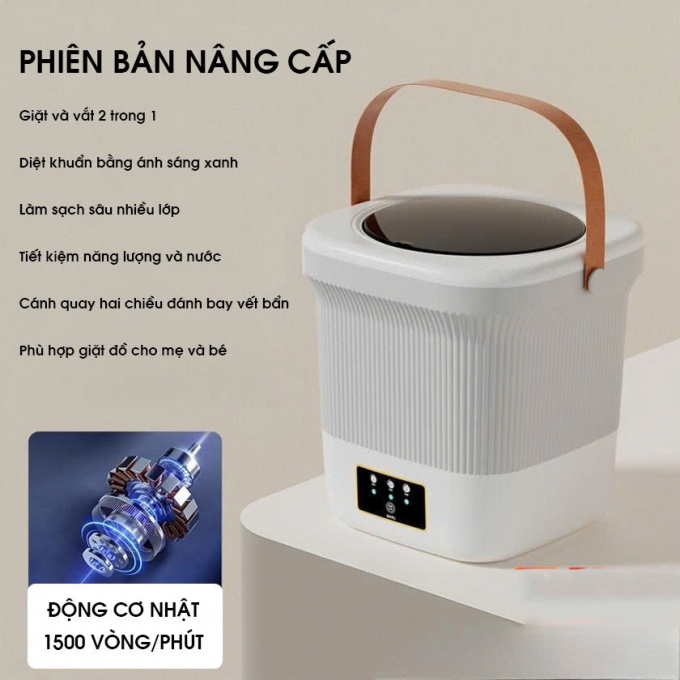 Máy giặt mini giặt và sấy khô hoàn toàn tự động MG005