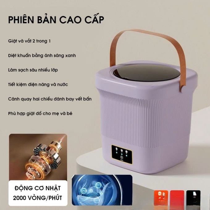 Máy giặt mini giặt và sấy khô hoàn toàn tự động MG005