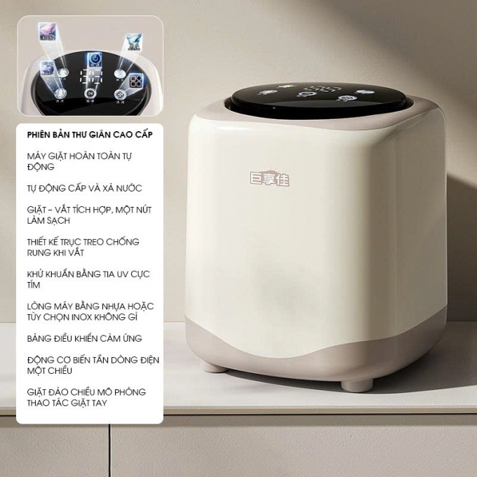 Máy giặt mini thông minh đa chức năng kháng khuẩn bằng ánh sáng xanh MG008