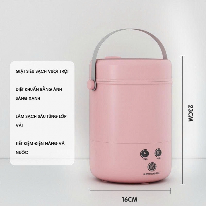 Máy giặt mini xách tay tiệt trùng bằng ánh sáng xanh MG009
