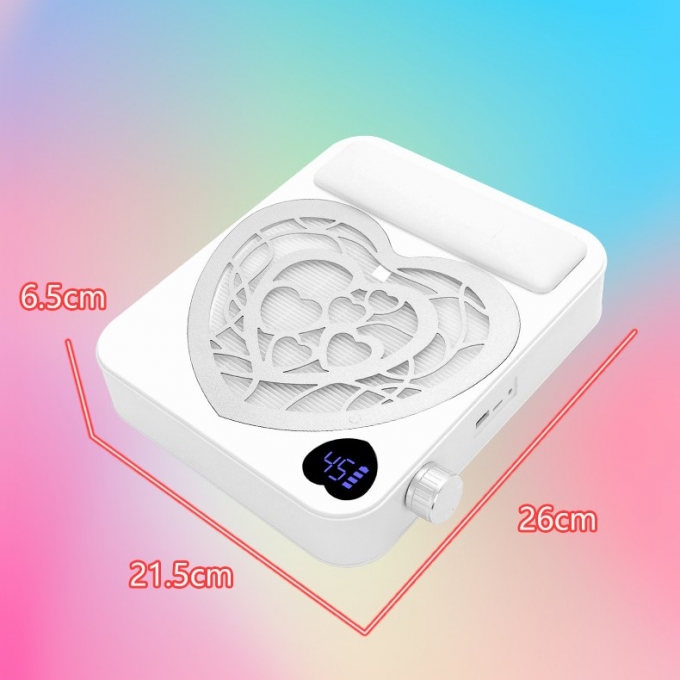 Máy hút bụi nail tích điện tím nhạt có màn hình hiển thị thông số 1264