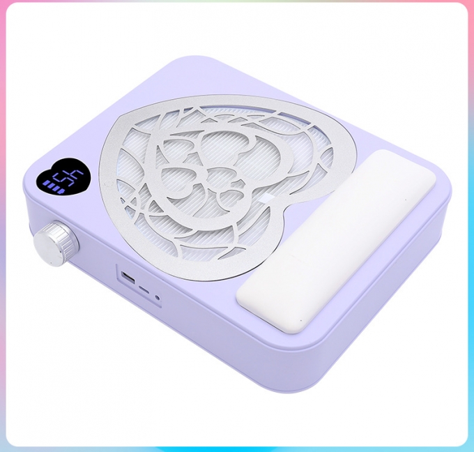 Máy hút bụi nail tích điện tím nhạt có màn hình hiển thị thông số 1264