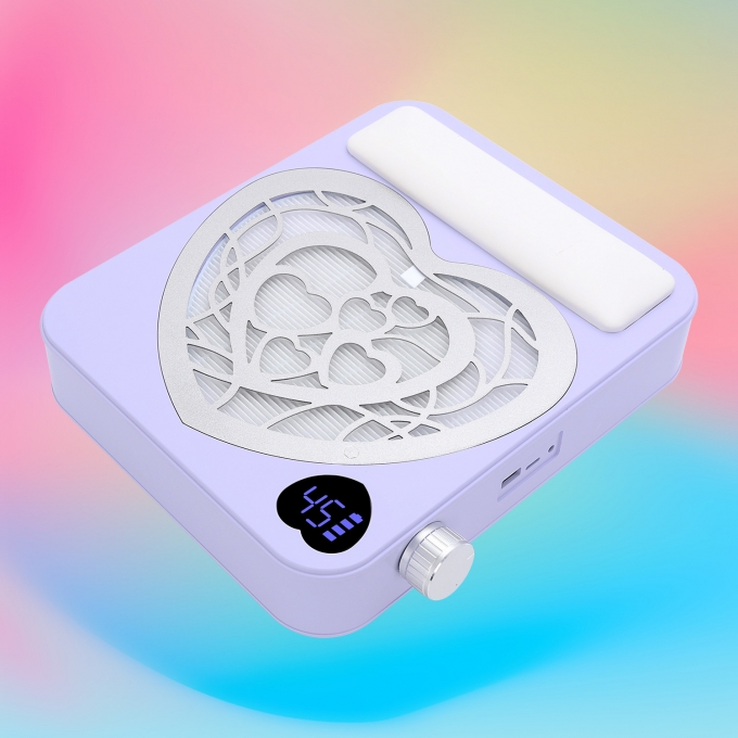 Máy hút bụi nail tích điện tím nhạt có màn hình hiển thị thông số 1264