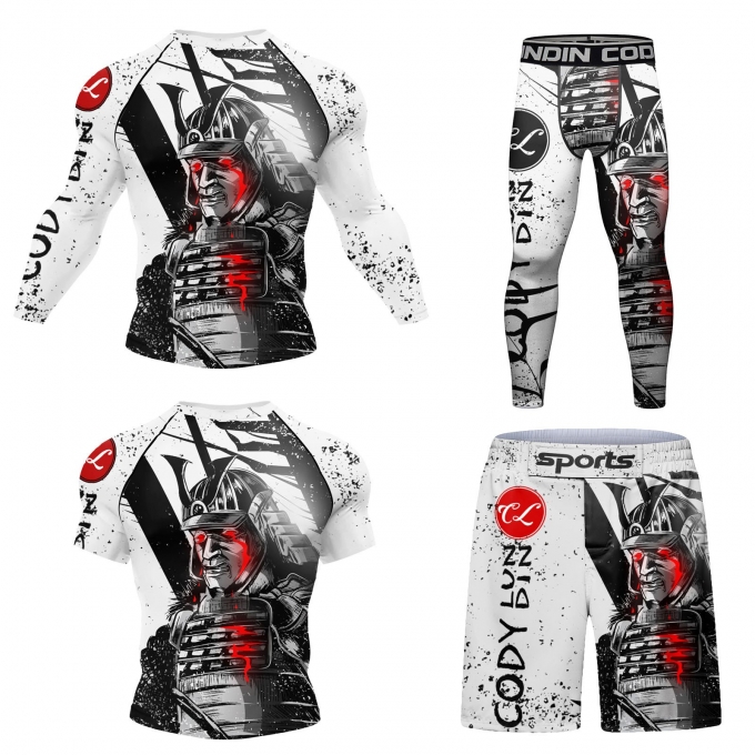 Bộ 4 món quần áo Rashguard BJJ MMA 047