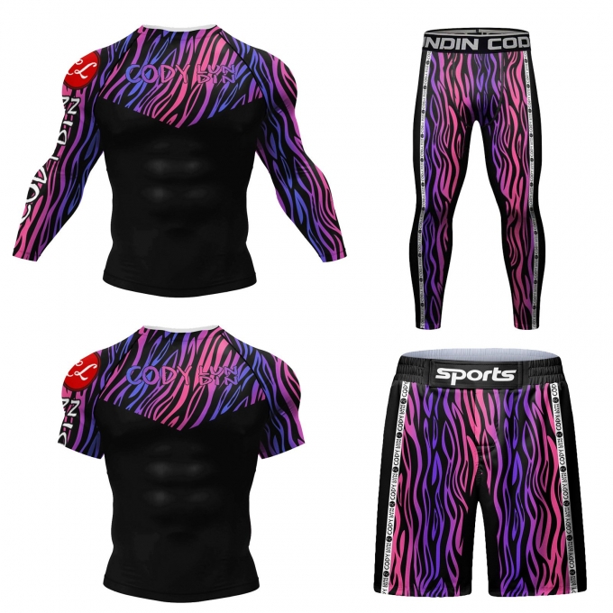 Bộ 4 món quần áo Rashguard BJJ MMA 047