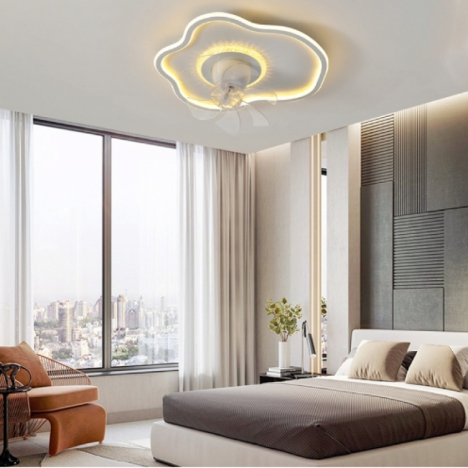 Quạt Trần Đèn Sóng Gợn LED Thông Minh Cao Cấp 173