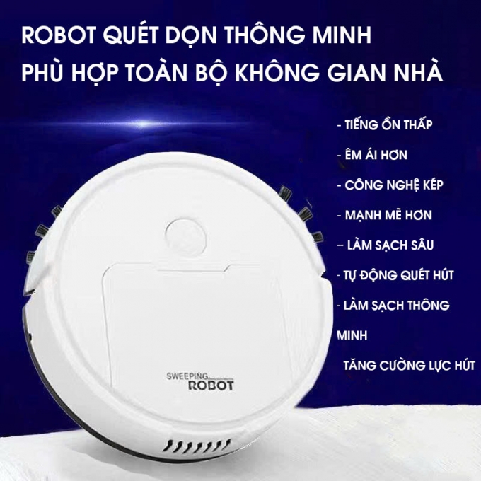 Robot hút bụi công suất lớn không gây tiếng ồn RB003