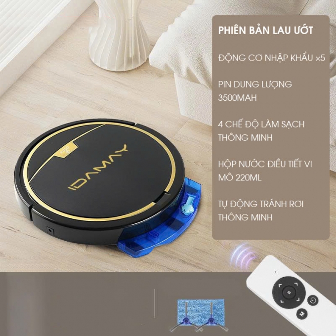 Robot hút bụi lau nhà thông minh phiên bản cao cấp RB019