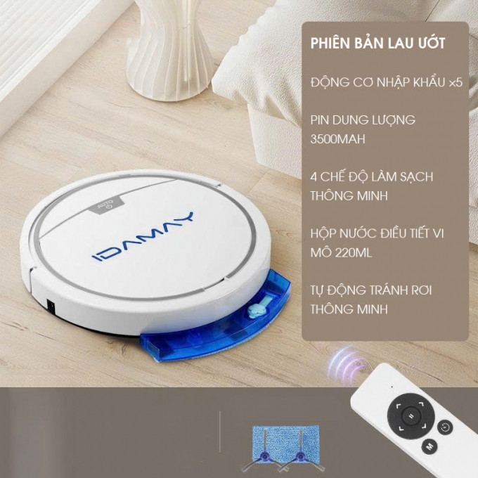 Robot hút bụi lau nhà thông minh phiên bản cao cấp RB019
