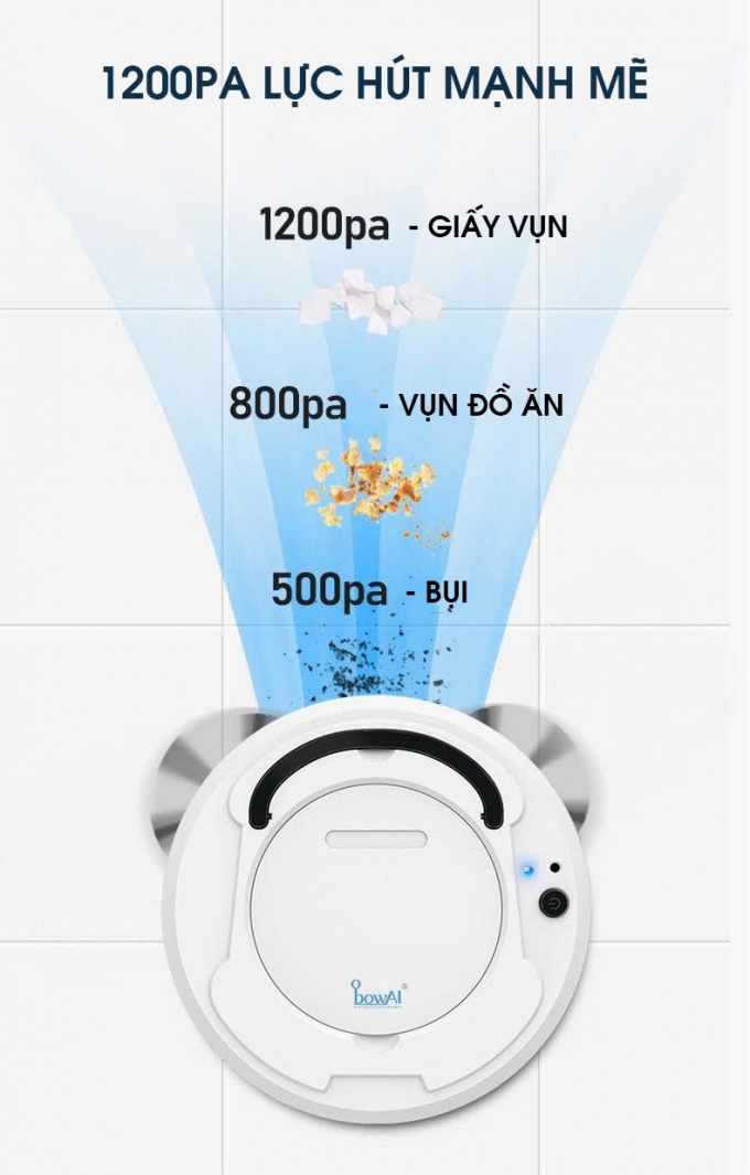 Robot hút bụi thông minh mạnh mẽ linh hoạt RB017
