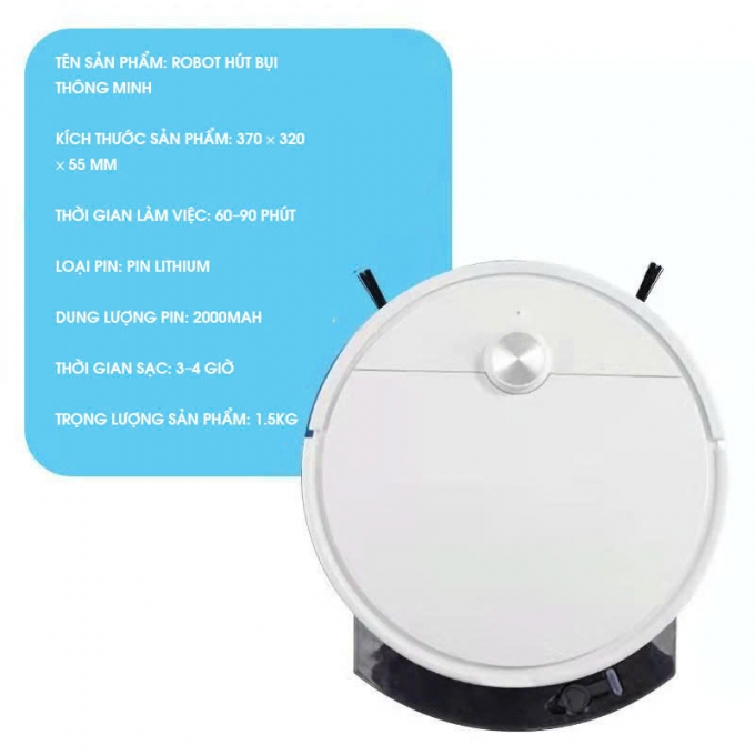 Robot quét nhà thông minh 6 chế độ điều khiển từ xa RB007