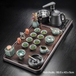 0132 - Bộ khay bàn trà thoát nước bằng tre đơn giản tinh tế
