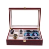 0149 hộp đựng đồng hồ mắt kính gỗ 3 mắt kính + 6 đồng hồ