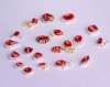 0744 hạt đá đính nail nhiều mẫu màu đỏ set 10 cái