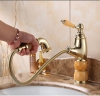 Vòi nước lavabo cổ điển mạ vàng đẹp 036