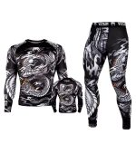 Bộ quần áo Rashguard BJJ họa tiết Rồng siêu ngầu 034