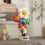 Đồ decor trang trí tượng bó hoa mặt cười dễ thương 006