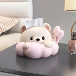 Hộp đựng khăn giấy rút decor trang trí hình gấu bông mây 026