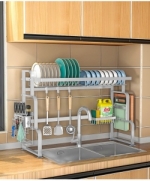 Kệ úp chén bát vật liệu thép không gỉ 1 tầng cao cấp 066
